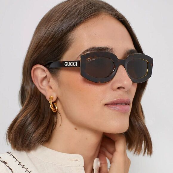 NEW Gucci GG1719S 001 Black Grey Women Square Sunglasses GG 1719S main image 5